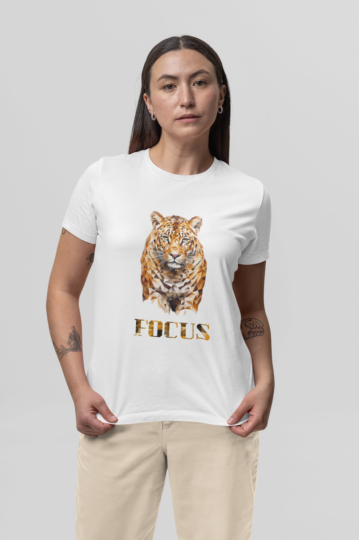 Leopard Focus - Damen Premiumshirt