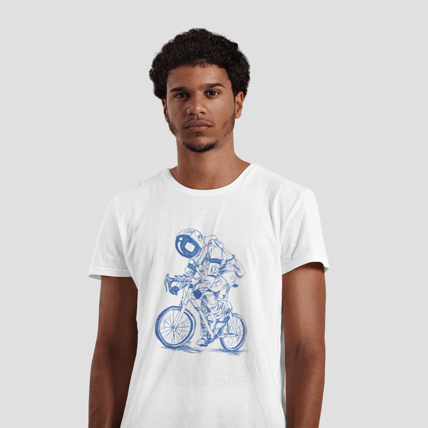 Astronaut auf Fahrrad - Herren Shirt
