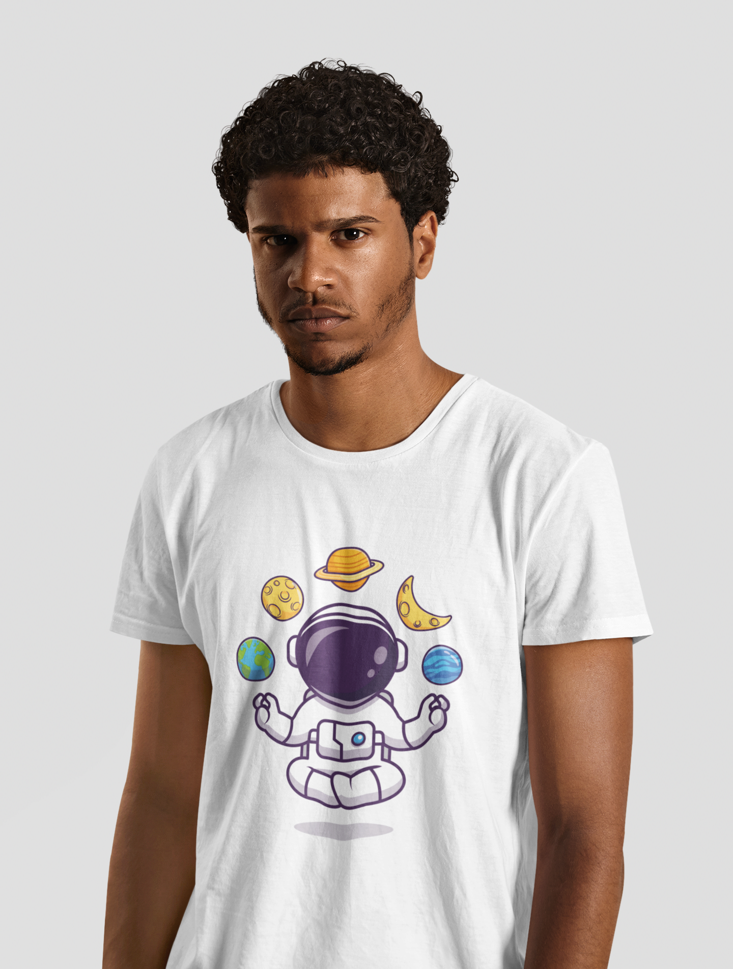 Astronaut meditiert   - Herren Shirt